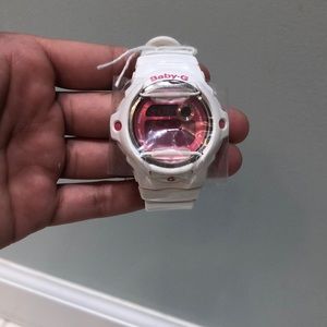 Pink and White Baby G Shock Watch